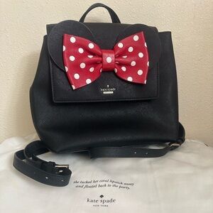 Black Kate Spade Disney inspired backpack